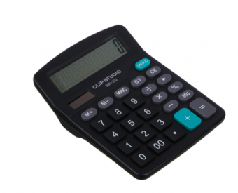Калькулятор 12-разр 14,5х18см, пластик ClipStudio